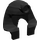 LEGO Schwarz Mummy Headdress mit massivem inneren Ring (30168 / 90462)