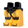 LEGO Schwarz NED-B Minifigure Hüften und Beine (3815 / 100498)