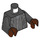 LEGO Schwarz Nick Fury Minifig Torso (973 / 76382)