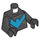 LEGO Black Nightwing Minifig Torso (973 / 76382)
