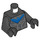 LEGO Černá Nightwing s Modrá Truhla Symbol a Maska Minifigurka Trup (973 / 76382)