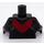 LEGO Black Nightwing with Red Chest Symbol Minifig Torso (973 / 76382)