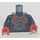 LEGO Noir Ninjago Torse rouge Armor avec Lime Medallion sur De Affronter (973)