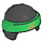 LEGO Schwarz Ninjago Wrap mit Green Bandana mit Gold Ninjago Logogram (24496 / 35466)