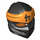 LEGO Black Ninjago Wrap with Orange Headband with Black Ninjago Logogram (52763)