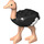 LEGO Schwarz Ostrich mit Weiß Wingtips (89360)