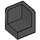 LEGO Zwart Paneel 1 x 1 Hoek met Afgeronde hoeken (6231)