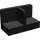 LEGO Zwart Paneel 1 x 2 x 1 met Dun Central Divider en Afgeronde hoeken (18971 / 93095)