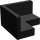 LEGO Black Panel 1 x 2 x 2 Corner with Rounded Corners (31959 / 91501)