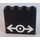 LEGO Noir Panneau 1 x 4 x 3 avec Train logo Autocollant avec supports latéraux, tenons creux (60581)