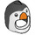 LEGO Noir Penguin Costume Couvre-chef avec blanc Affronter et Bec Orange (28193 / 101434)