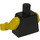 LEGO Black Plain Minifig Torso with Yellow Arms and Hands (73403 / 88585)