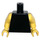 LEGO Schwarz Schmucklos Minifig Torso mit Gelb Arme und Hände (73403 / 88585)