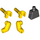 LEGO Schwarz Schmucklos Minifig Torso mit Gelb Arme und Hände (73403 / 88585)