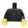 LEGO Zwart Vlak Torso met Zwart Armen en Geel Handen (973 / 76382)