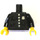 LEGO Black Plain Torso with Black Arms and Yellow Hands with Badge and 5 Buttons Sticker (973)