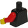 LEGO Negro Plano Torso con Rojo Brazos y Amarillo Manos (73403 / 88585)