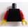 LEGO Zwart Vlak Torso met Rood Armen en Geel Handen (76382 / 88585)