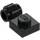 LEGO Schwarz Platte 1 x 1 mit Clip (Dicker Ring) (4081 / 41632)