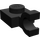 LEGO Noir assiette 1 x 1 avec Agrafe Horizontal (Clip à face plate) (6019)