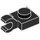 LEGO Schwarz Platte 1 x 1 mit Horizontaler Clip (Clip mit flacher Vorderseite) (6019)