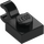 LEGO Black Plate 1 x 1 with Horizontal Clip (Thick Open &#039;O&#039; Clip) (52738 / 61252)