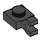 LEGO Noir assiette 1 x 1 avec Agrafe Horizontal (Clip en O ouvert épais) (52738 / 61252)