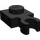 LEGO Noir assiette 1 x 1 avec Verticale Agrafe (Clip &#039;O&#039; mince ouvert)