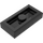 LEGO Noir assiette 1 x 2 avec 1 Stud (avec Groove) (3794 / 15573)