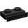 LEGO Noir assiette 1 x 2 avec Porte Rail (32028)