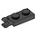 LEGO Noir assiette 1 x 2 avec Agrafe Horizontal sur Fin (42923 / 63868)