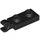 LEGO Black Plate 1 x 2 with Horizontal Clip on End (42923 / 63868)