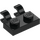 LEGO Noir assiette 1 x 2 avec Horizontal Clips (clips à front plat) (60470)