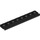 LEGO Black Plate 1 x 8 with Door Rail (4510)