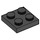 LEGO Noir assiette 2 x 2 (3022 / 94148)