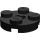 LEGO Black Plate 2 x 2 Round with Axle Hole (with &#039;X&#039; Axle Hole) (4032)