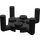 LEGO Noir assiette 2 x 2 Rond avec Quatre Verticale Bars (65738 / 98284)