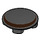 LEGO Black Plate 2 x 2 Round with Rounded Bottom with Black Circle crescent  (2654 / 76980)