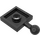 LEGO Noir assiette 2 x 2 avec Rotule et trou dans la plaque (3768 / 15456)