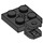 LEGO Black Plate 2 x 2 with Ball Joint Socket (Flattened) (42478 / 63082)