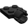 LEGO Schwarz Platte 2 x 2 mit Kugelgelenkpfanne Mit 4 Steckplätzen (3730)