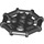LEGO Noir assiette 2 x 2 avec Barre Cadre Octagonal (Clous ronds) (75937)
