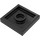 LEGO Schwarz Platte 2 x 2 mit Nut und 1 Center Stud (23893 / 87580)