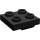 LEGO Schwarz Platte 2 x 2 mit Loch ohne untere Kreuzstütze (2444)