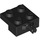 LEGO Noir assiette 2 x 2 avec Roue Titulaire (4488 / 10313)