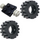 LEGO Black Plate 2 x 2 with White Wheels with Black Tires 4084