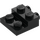 LEGO Black Plate 2 x 2 x 0.7 with 2 Studs on Side (4304 / 99206)