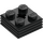 LEGO Black Plate 2 x 2 x 0.7 with Ribs (71752)