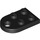 LEGO Black Plate 2 x 3 with Rounded End and Pin Hole (3176)