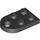 LEGO Black Plate 2 x 3 with Rounded End and Pin Hole (3176)